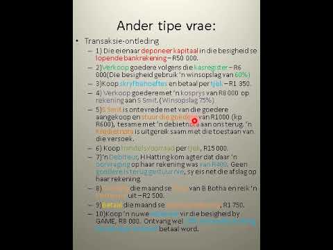 REKENINGKUNDE GRAAD 9: 09 Junie 2020 - periode 4 (09094)