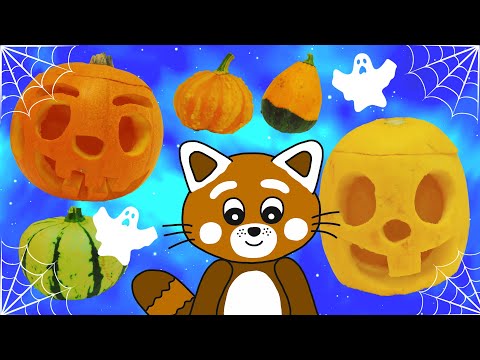 Pukkins Halloween för barn - Pukkins gör roliga pumpor - Lek med oss