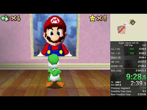 (Former WR) SM64DS 150 Star 2:27:07