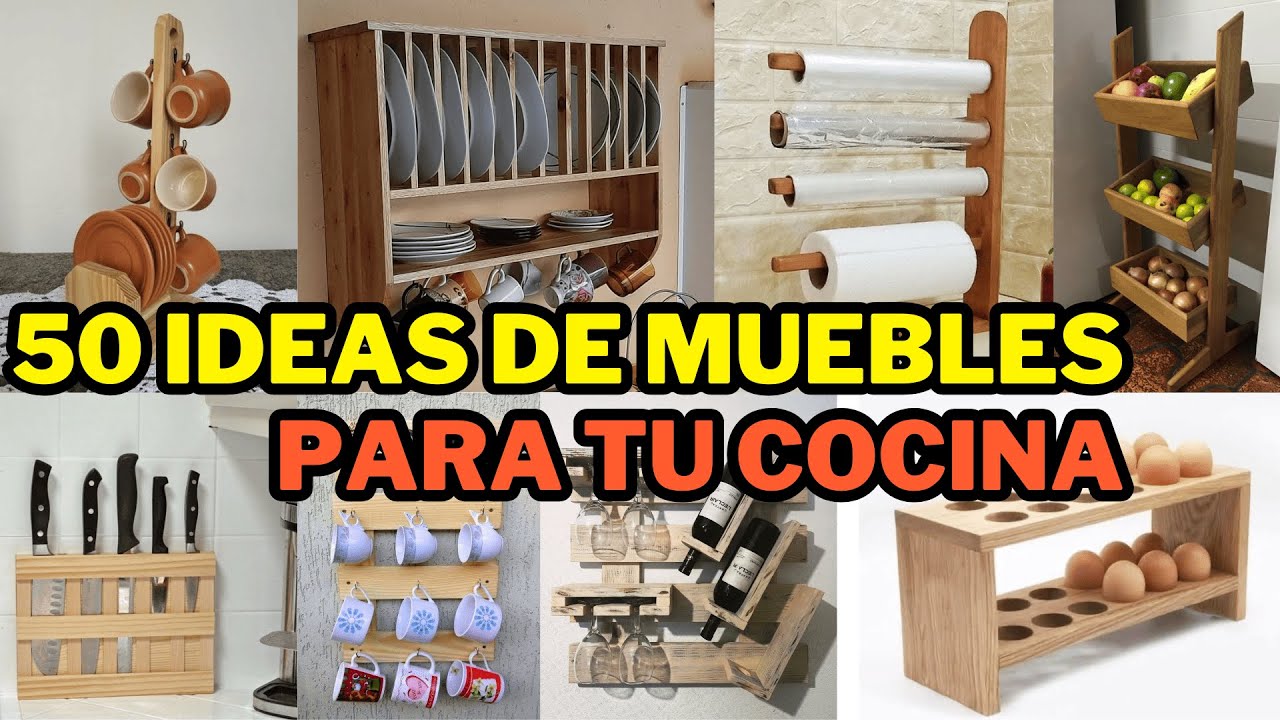 50 IDEAS DE MUEBLES para ORGANIZAR TU COCINA💡