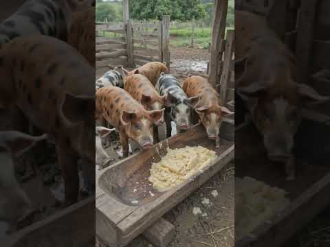 Comida para os porcos caipira Piau...