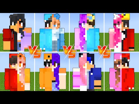 iZenAI - Cash and Nico, Omz Roxy and Crystal, Aphmau and Aaron Ein in Minecraft Couple Battle Tournament