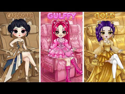 K-Pop Demon Hunters: Huntrix Glow Up in Cardboard, Golden & Fluffy Fashion | DIY Fashion Paper Dolls