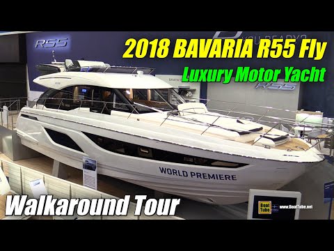 2018 Bavaria R55 Fly Motor Yacht  Walkaround - 2018 Boot Dusseldorf Boat Show