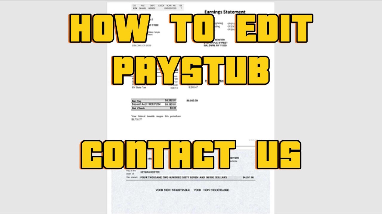 How to Edit ADP PayStub - Paystub Template