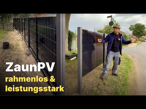 Revolutionärer Solarzaun aus Glas-Glas-Modulen – rahmenlos & leistungsstark! ⚡️