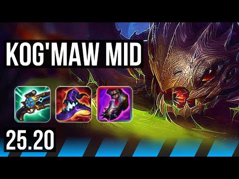 KOG'MAW vs VIKTOR (MID) | 6 solo kills, Godlike | EUW Diamond | 25.20