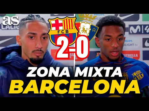 BARÇA 2 - OSASUNA 0 | ZONA MIXTA del BARCELONA tras la VICTORIA: RAPHINHA, BALDE, FLICK...