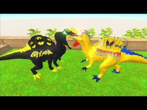 BATMAN SPINOSAURUS MOUNTAIN DEATH CLIMB - Animal Revolt Battle Simulator