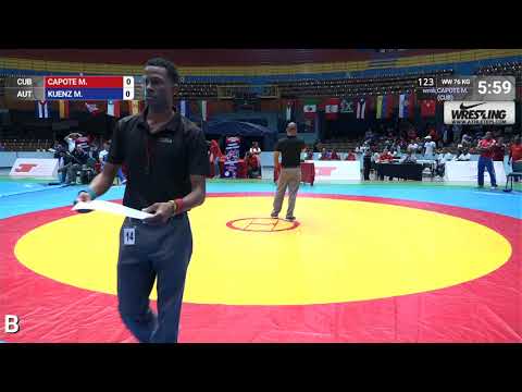 Round 1 WW - 76 kg: M. CAPOTE (CUB) v. M. KUENZ (AUT)