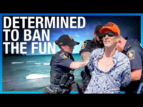 HANDCUFFED: Police prowl Cobourg Beach for COVID-19 violations