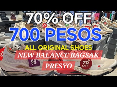 70% OFF ORIGINAL SHOES 700 LANG ORIG NA SAPATOS MO.NEW BALANCE BAGSAK ANG PRESYO DAMING PAG PIPILIAN
