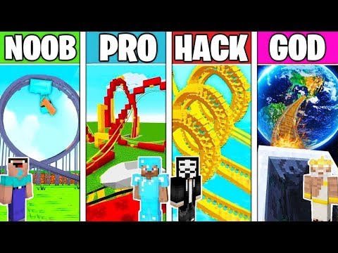 Minecraft NOOB vs PRO vs HACKER: ROLLER COASTER CHALLENGE in Minecraft / Animation