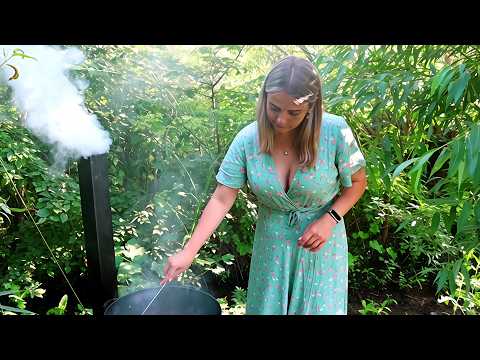 Life in a Ukrainian village & Bean Soup Recipe | Outdoor Cooking & Slow Living