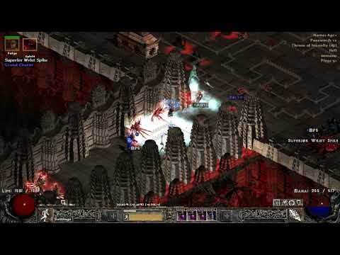 PD2 S8 6:17 Throne of Insanity with Ice Barrage Sorc (25% Rarity, 277% Density, -4% Max Res)