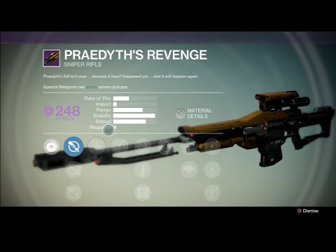 Destiny Legendary Raid Weapon Praedyth's Revenge Sniper KG