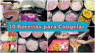 FAÇA MARMITAS PARA CONGELAR COM MISTURAS | ECONOMIA E PRATICIDADE | TENHA CARDÁPIO VARIADO TODO DIA!