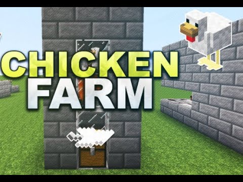 JaxiBoy Gaming - Minecraft   Chicken Farm no redstone Easy!
