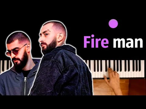 Miyagi & Эндшпиль - Fire Man ● караоке | PIANO_KARAOKE ● ᴴᴰ + НОТЫ & MIDI