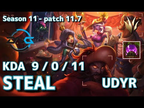 【韓国サーバー/GM】DFM Steal ウディア(Udyr) VS グレイブス(Graves) JG - Patch11.7 KR Ranked【LoL】