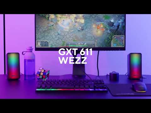 Kompiuterio kolonėlės TRUST GXT 611 Wezz RGB Illuminated 2.1 kolonėlės video