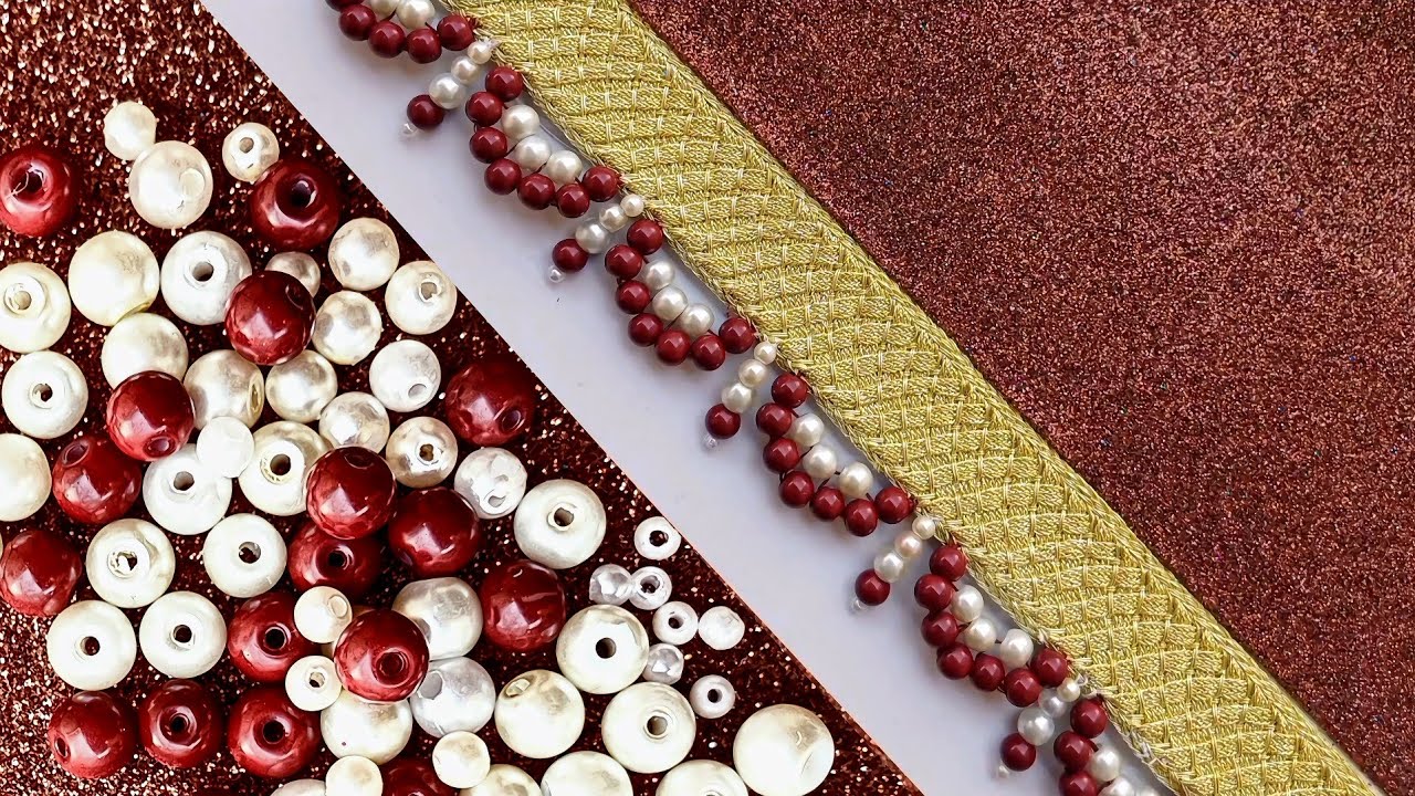 Jewelry embroidery simple but beautiful#diy