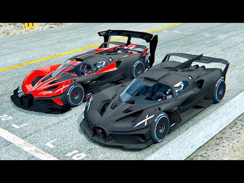 Bugatti Bolide Carbon Edition 900 Kg vs Bugatti Bolide GTR - Drag Race