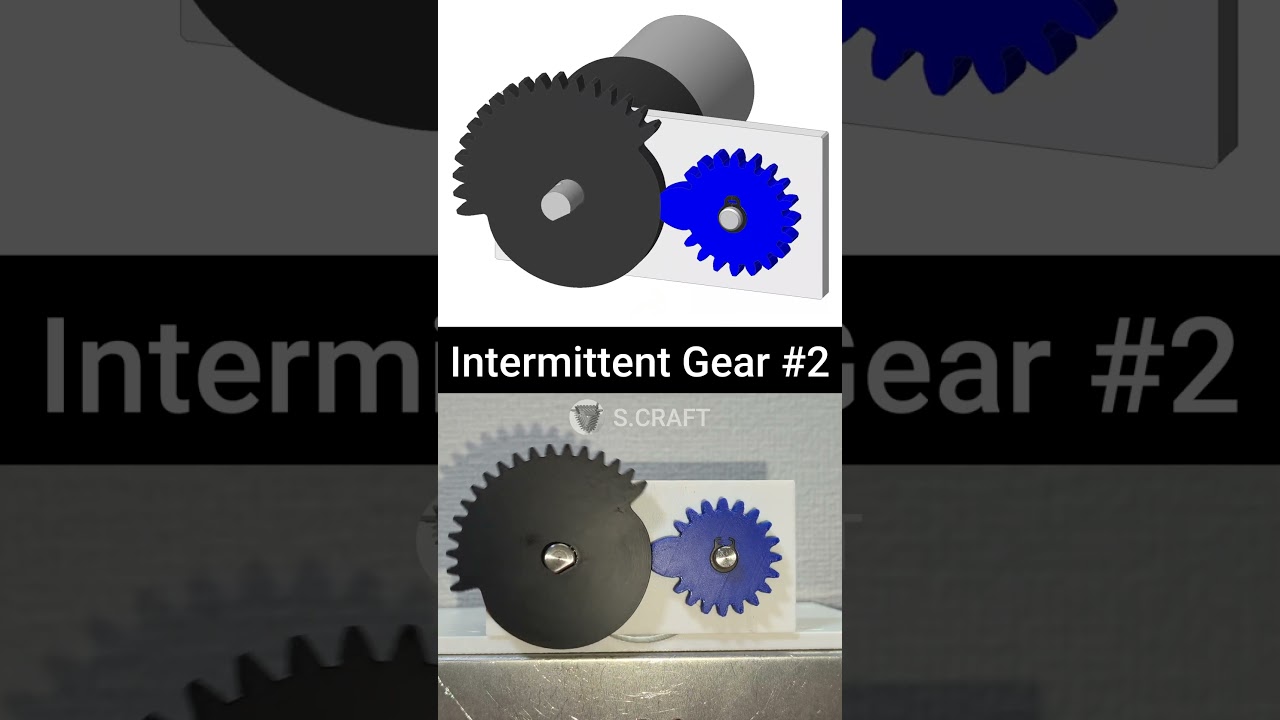 Intermittent Gear #2 #3dprinting #machine #design #engineering #mechanic #mechanism #gear
