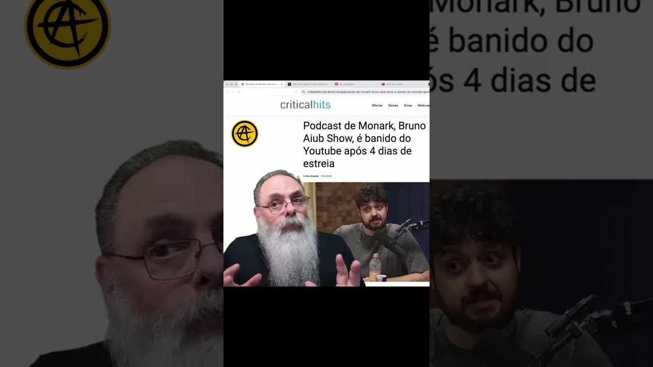 YOUTUBE, X e INSTAGRAM cancelam MONARK: CLARAMENTE ORDEM do XANDÃO