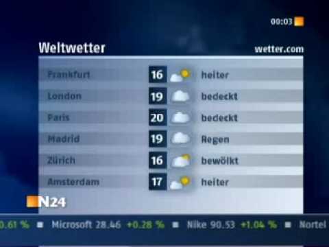 N24 Weltwetter und alter Air Berlin Trailer