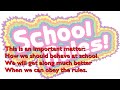 School Rules Song [with lyrics]