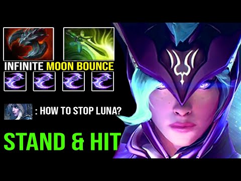 JUST STAND & HIT Imba 22Kills Moon Glaives Infinite Bounce Even Drow Can't Hurt with Madness Luna