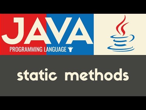 Static Class Methods | Java | Tutorial 33
