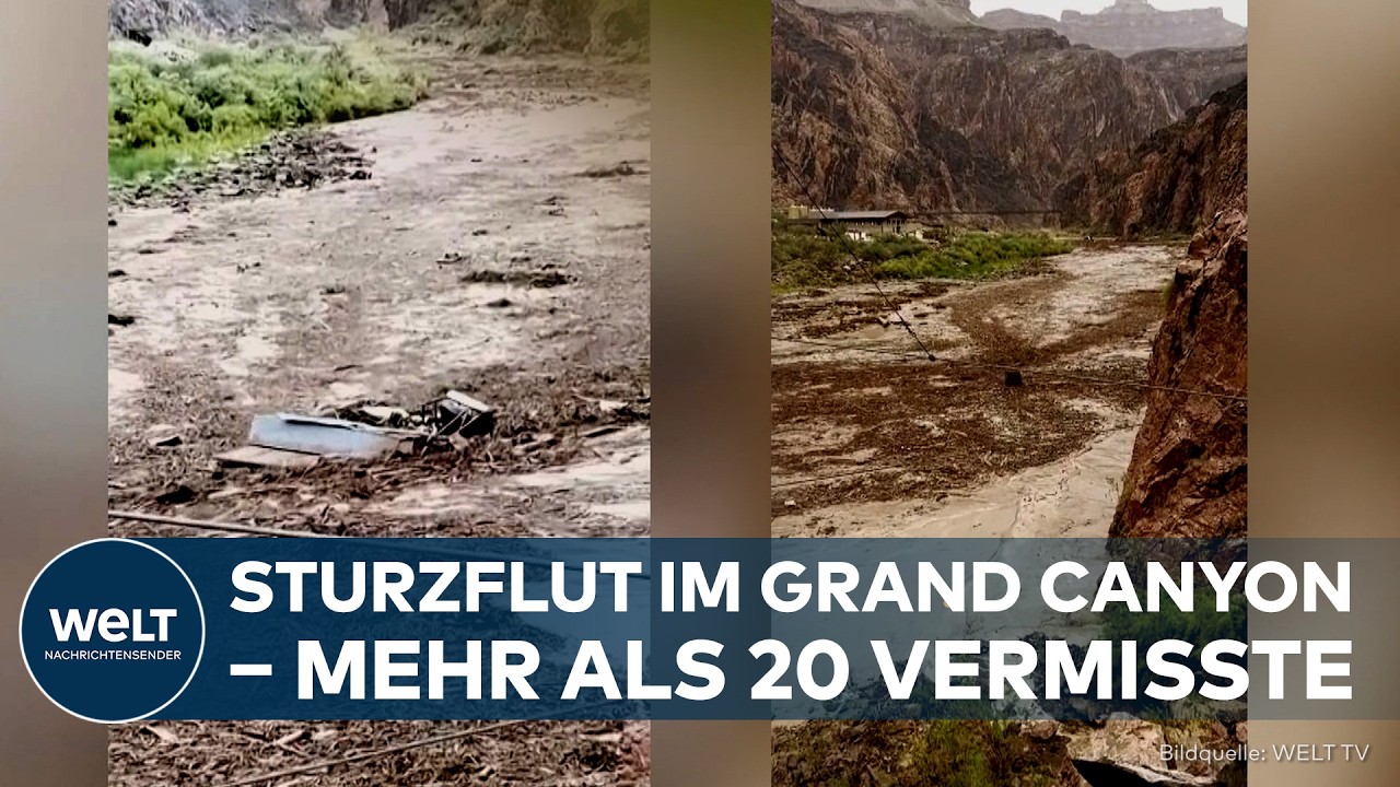 GRAND CANYON: Sturzflut reißt Wanderer mit – Mehr als 20 Vermisste, Suche unter Hochdruck in Arizona