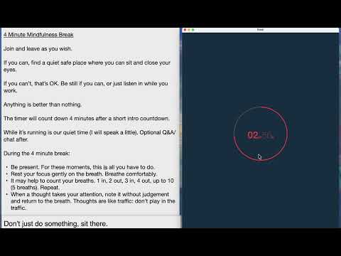 don't just do something, sit there, mindfulness break 15 Jan 26
