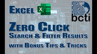 Download the video "Microsoft Excel - Zero Click Search & Filter Results"