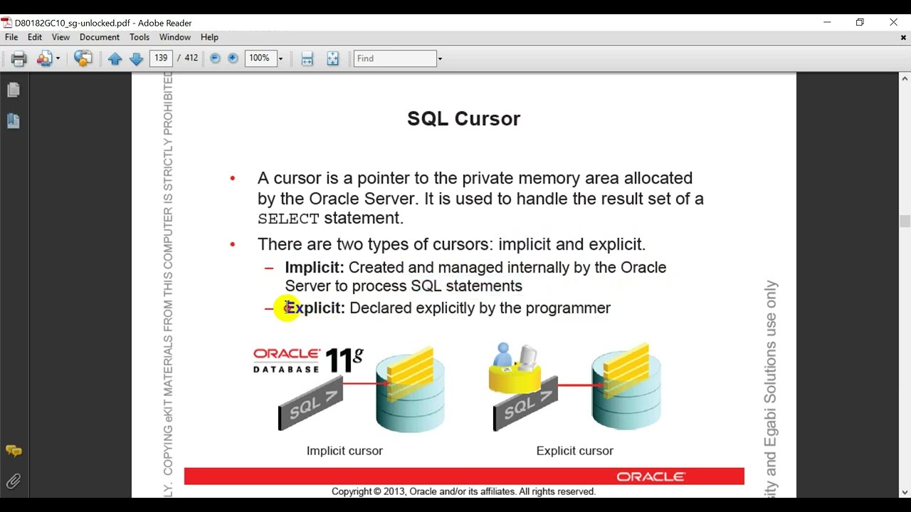 Oracle Database 12c/19c: PL/SQL - 12. Introducing SQL cursors