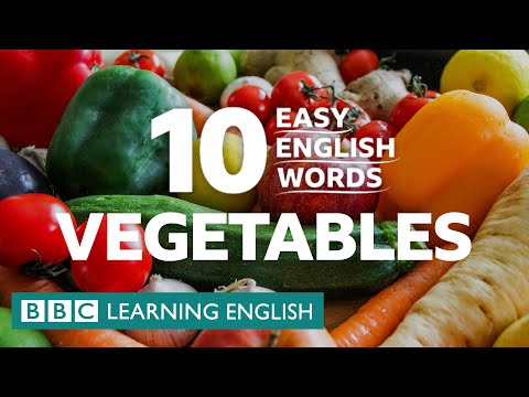 10の簡単な英単語。野菜 (10 Easy English Words: Vegetables)