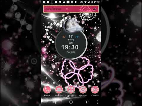 Pink Shiny and Diamond Heart Glitter Theme Video
