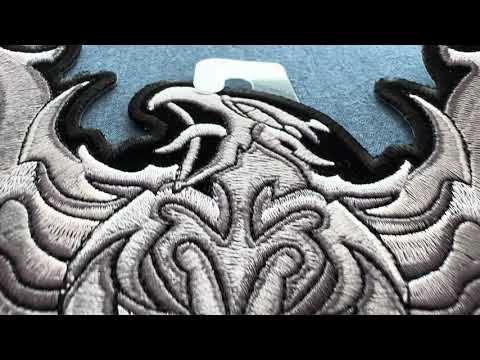 Silver Eagle Embroidered Patch PL6147