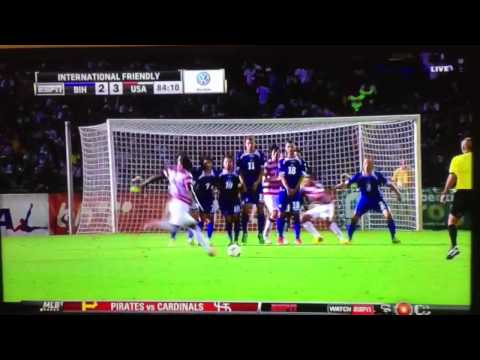 USA vs BOSNIA (USA 3rd Goal) ( Free Kick)
