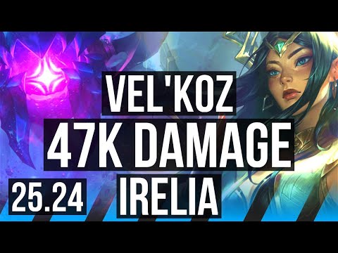 VEL'KOZ vs IRELIA (MID) | 47K damage | NA Master | 25.24