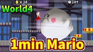 1min Mario, World 4 【New Super Mario Bros.】