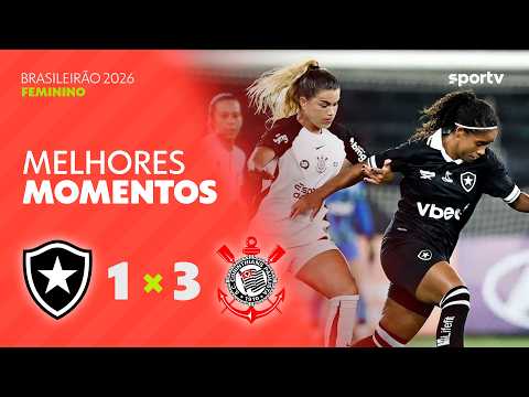 Gols e lances de Botafogo x Corinthians