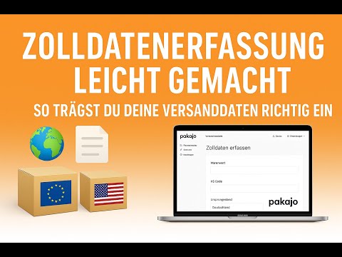 🌍 Zolldatenerfassung leicht gemacht – So trägst Du Deine Versanddaten richtig ein