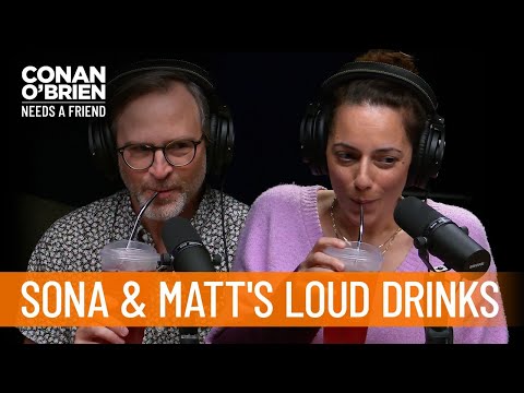 Sona & Matt Try Out Their New Metal Straws | Conan O’Brien Needs a Friend