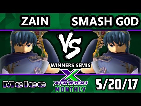 S@X Maylee Monthly - Zain (Marth) Vs. Smash G0D (Marth) SSBM Winners Semis - Smash Melee
