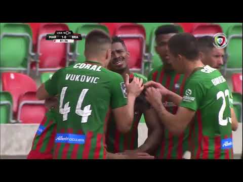 Goal | Golo Rodrigo Pinho: Marítimo (1)-0 Braga (Liga 18/19 #32)