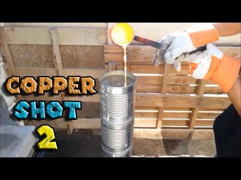 How to Make Copper Shot Part 2 From Scrap Copper Using Metal Melting Furnace