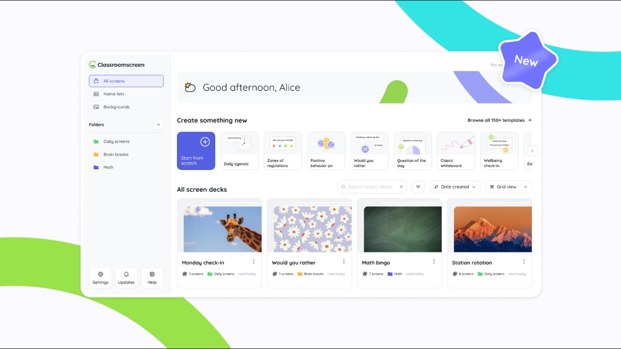 Classroomscreen Update: New Dashboard Tour & FAQs
